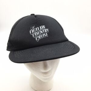 Outlaw Country Cruise Black Trucker Snap Back Hat Blackberry Smoke
